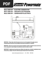 Coleman Maxa 5000 ER Portable Generator Owner's Manual