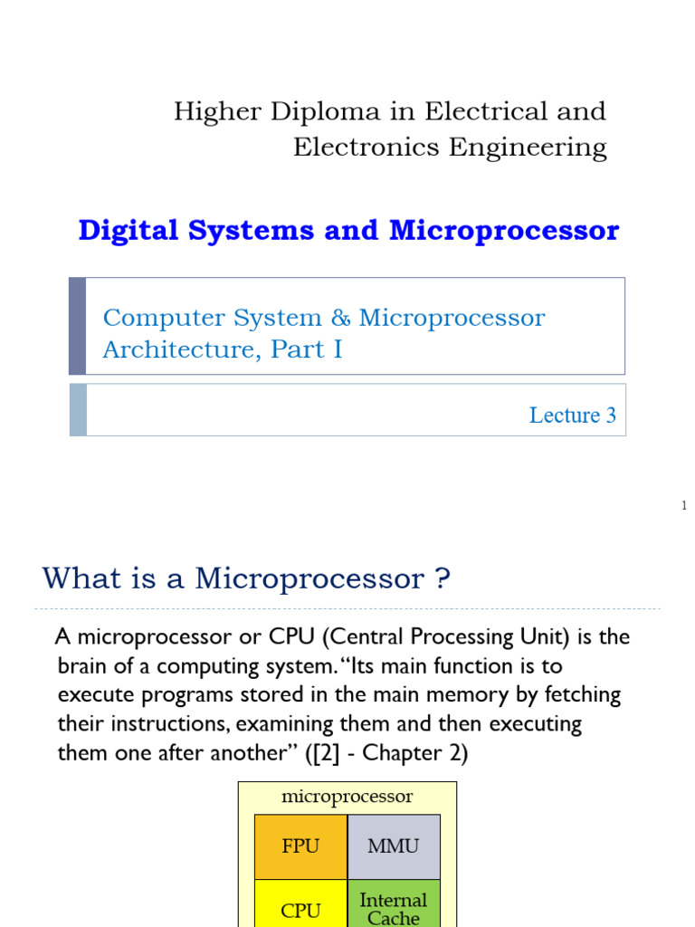 Computer Configuration Microprocessor Part I - 2021.8.23 | PDF