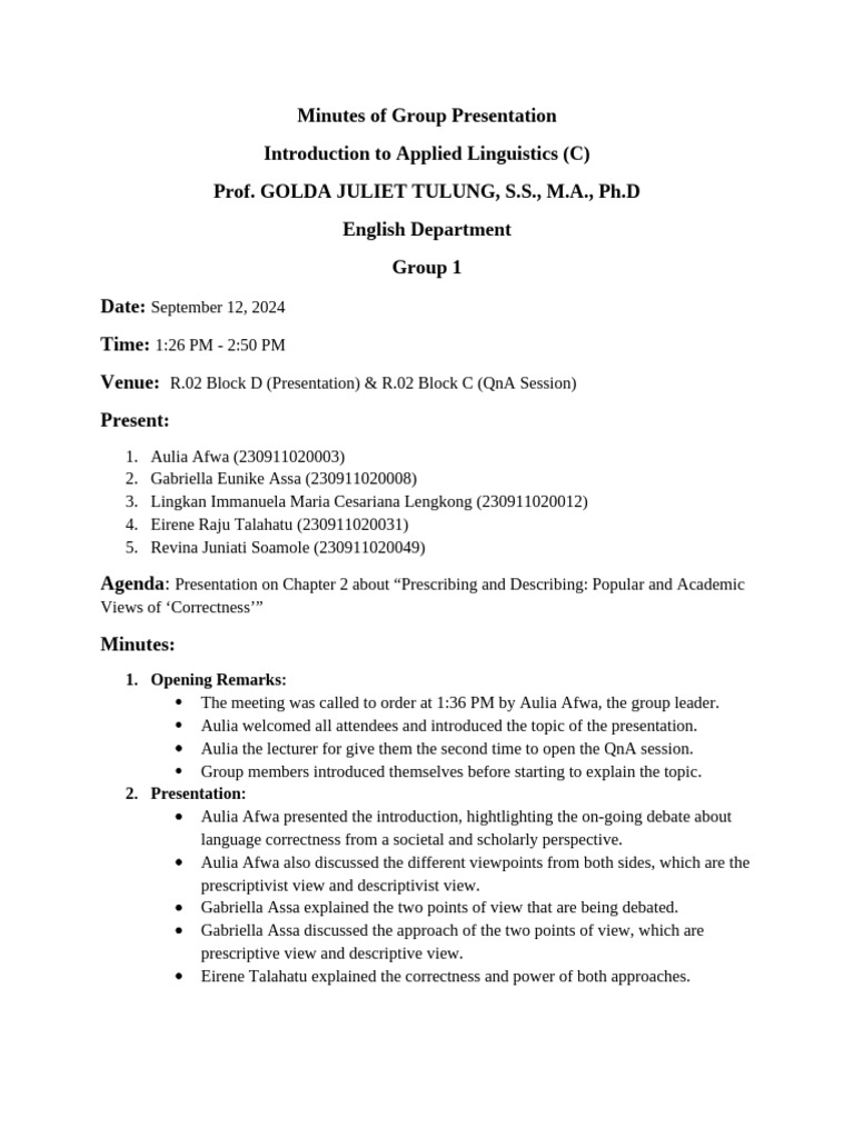 Applied Linguistics Presentation | PDF | Human Communication | Foreign ...