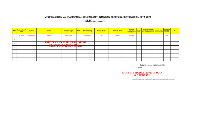 new-FORMAT VERIFIKASI TPG TW 3 2024 | PDF