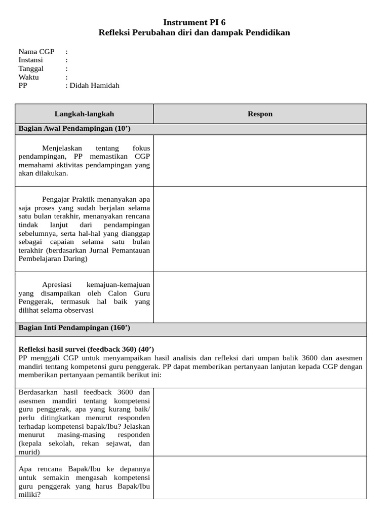 Instrument PI 6 DIDAH - 100940 | PDF