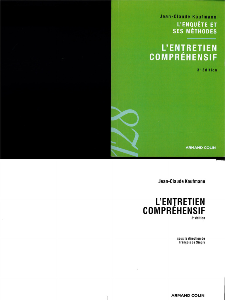 Lentretien Compréhensif (Jean-Claude Kaufmann) (Z-Library) | PDF