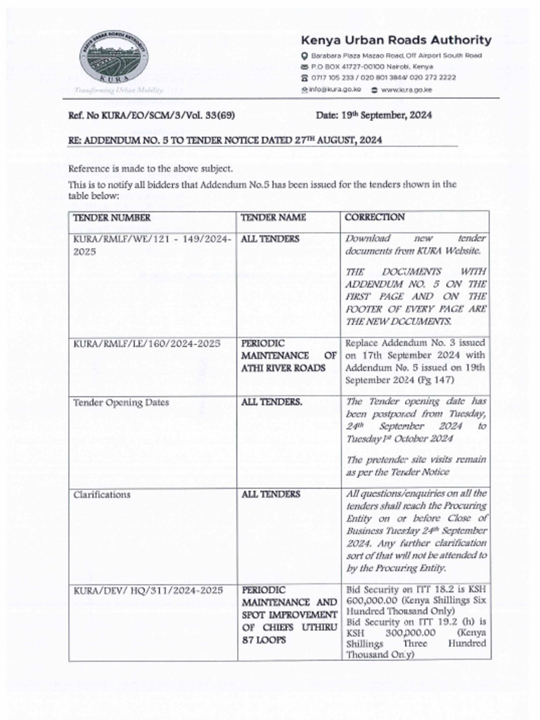 Addendum No 5 Pdf