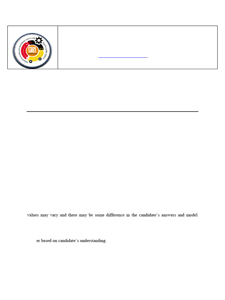 STEModel Answer UT1 | PDF
