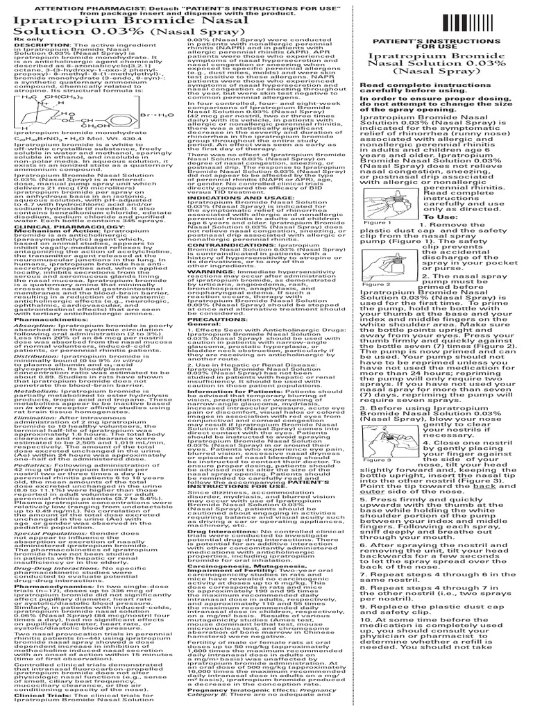 Ipratropium Bromide Nasal Solution 03 | PDF