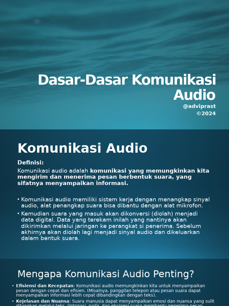 Point 2 - Dasar-Dasar Komunikasi Audio | PDF