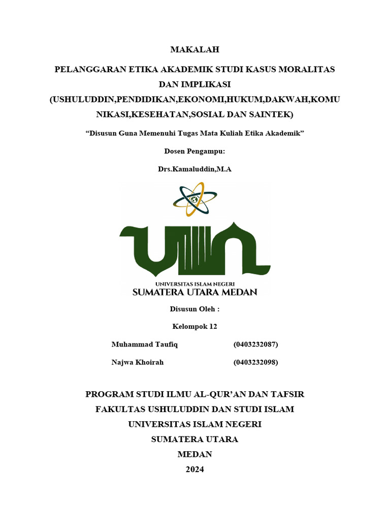 Etika akademik dalam konteks tanggung jawab intelektual lulusan