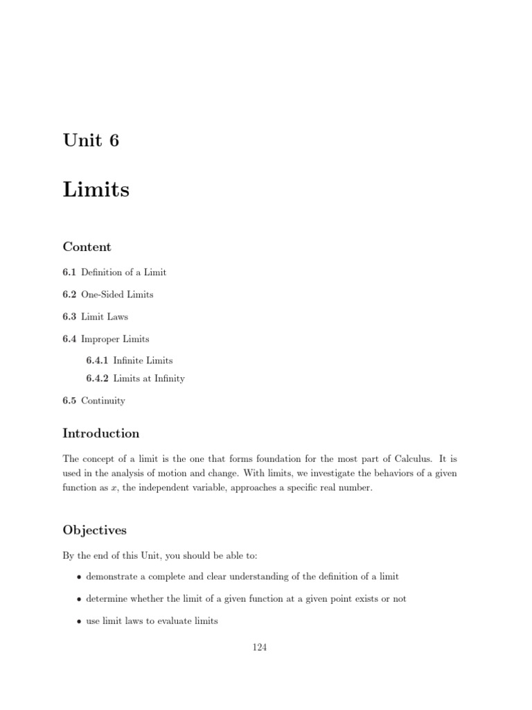 Limits | PDF