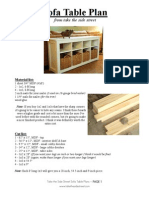 Sofa Table Plans