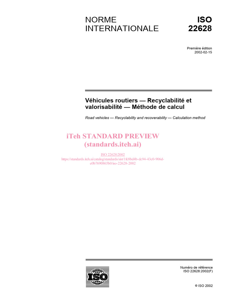 Iso 22628 2002 | PDF