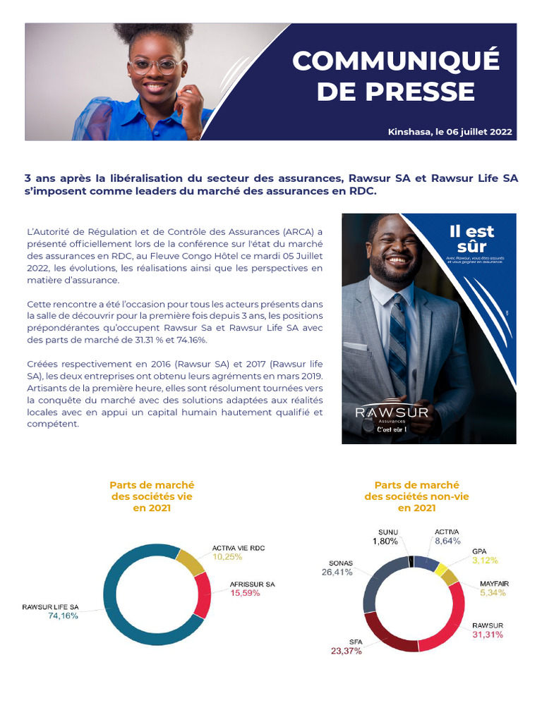 Rawsur Assurances Leader Du March Des Assurances en RDC 1657536951 | PDF
