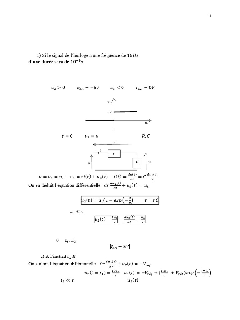 Corrige DM Nc2b01 Decc81lectronique | PDF