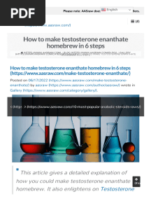 How To Make Testosterone Enanthate Homebrew Autho - 1686400449692