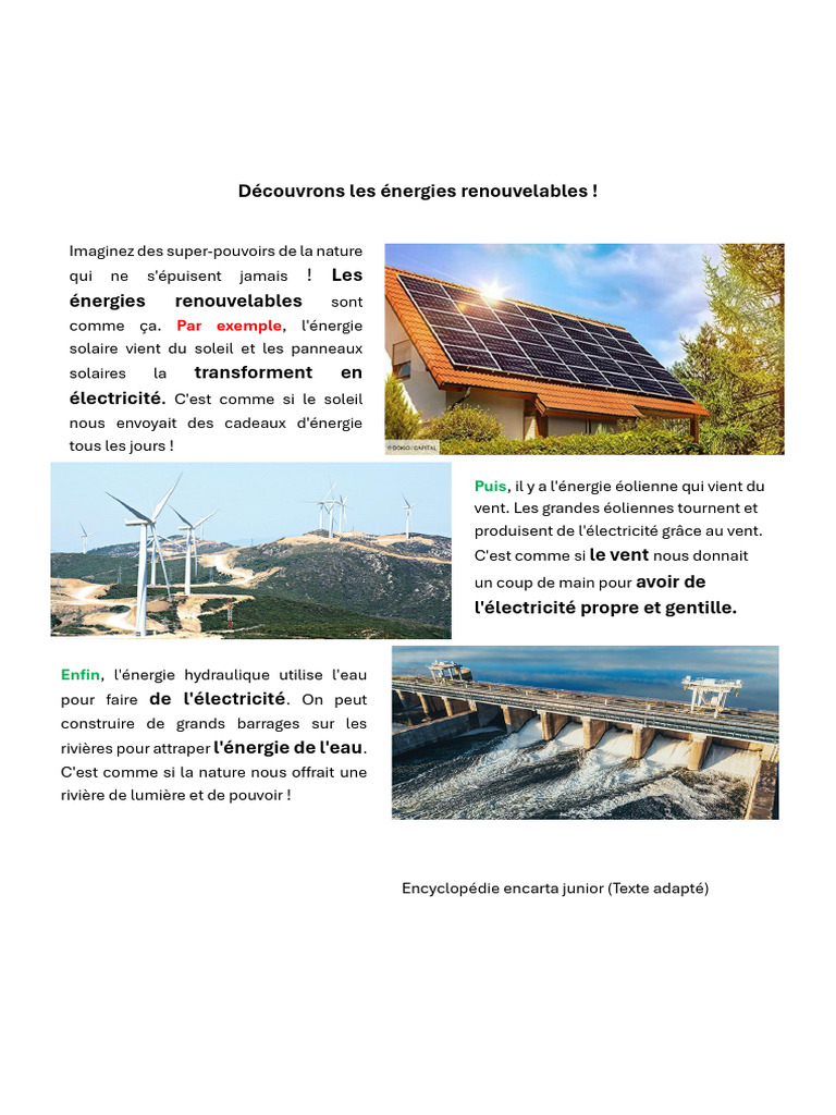 Découvrons Les Énergies Renouvelables | PDF