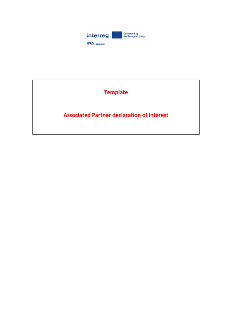Associated Partner Declaration Template | PDF
