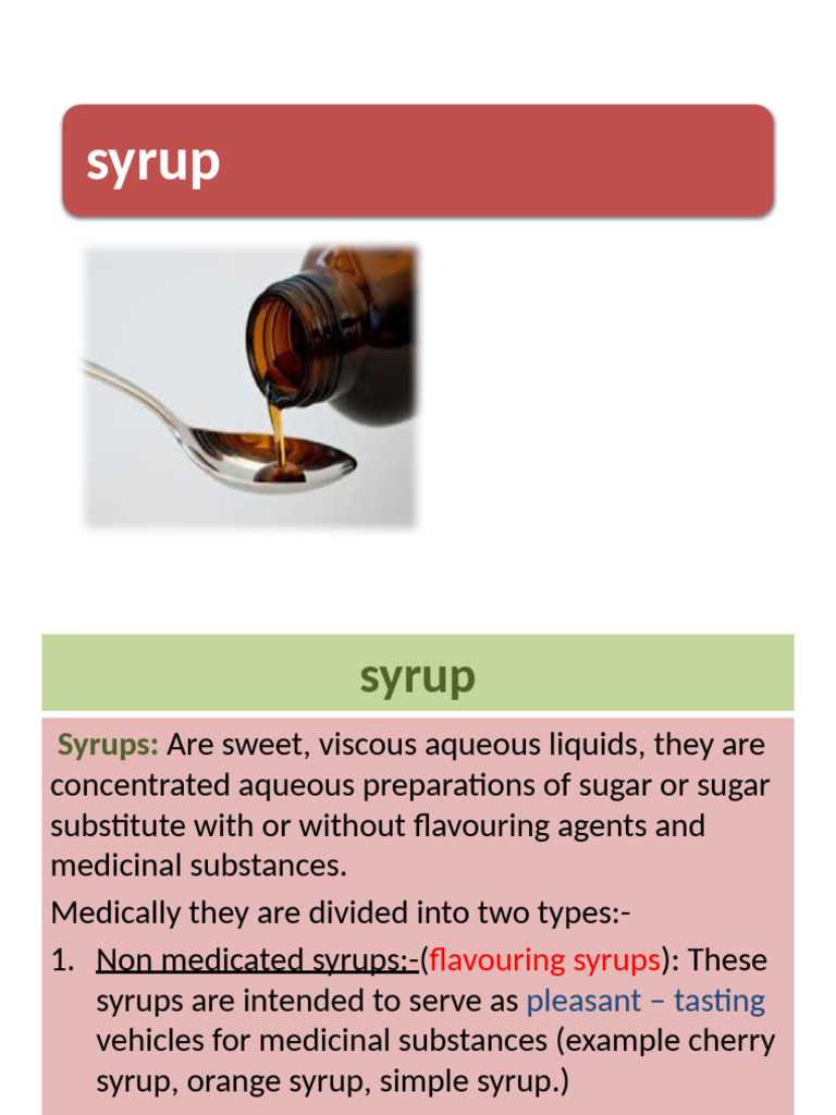 5101 Syrups | PDF