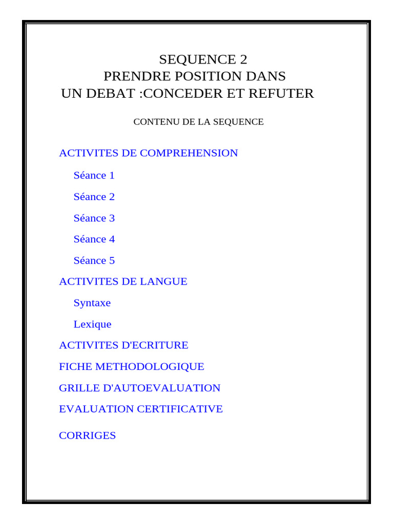 Débat : Concession et Réfutation | PDF | Jean-Jacques Rousseau ...