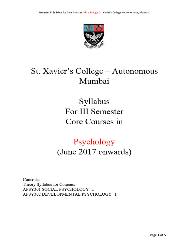 Psy Sem 3 | PDF