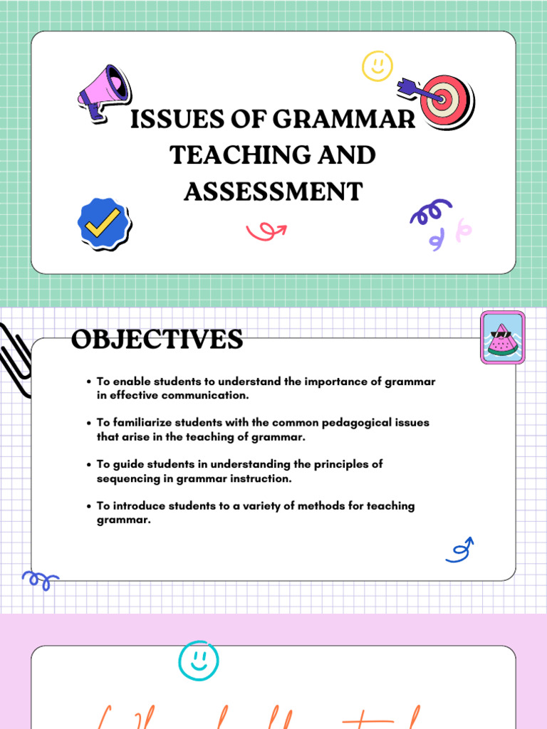 Issues of Grammar Teaching and Assessment | PDF