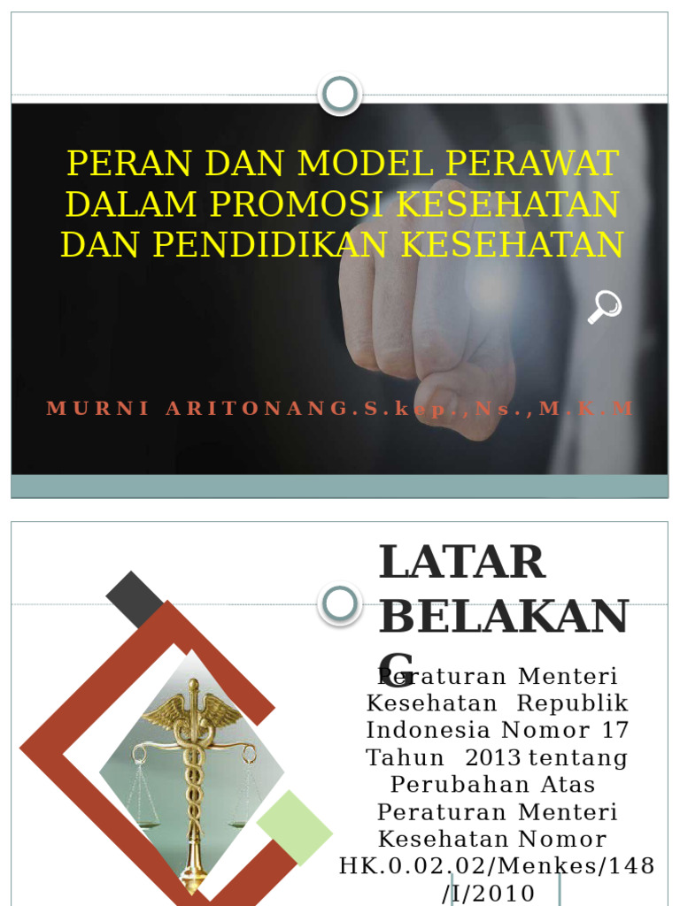 Peran perawat dan model dalam promkes pdf