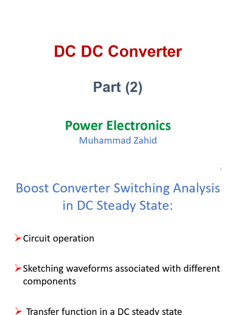 DC DC Convertor Part | PDF