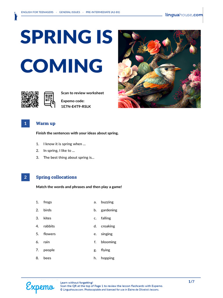Class 4 Spring Is Coming TEENS | PDF