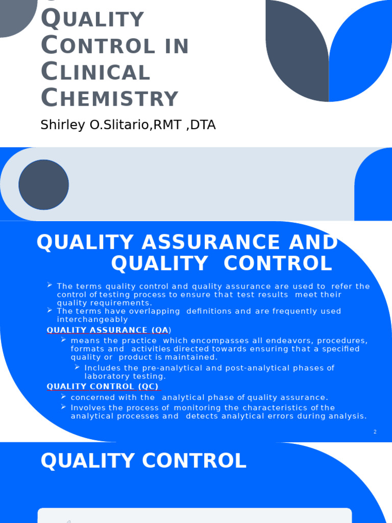 Chapter 4 Quality Control in Clinical Chemistry | PDF