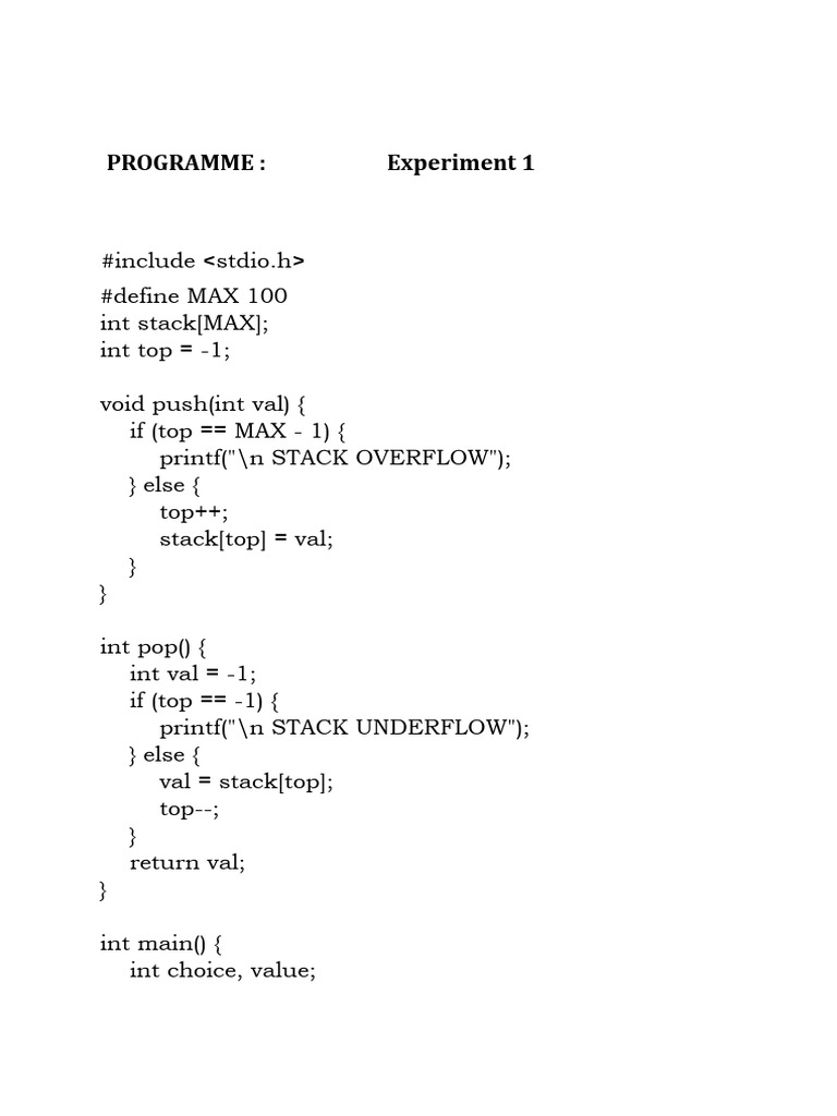 DS Lab Experiments | PDF