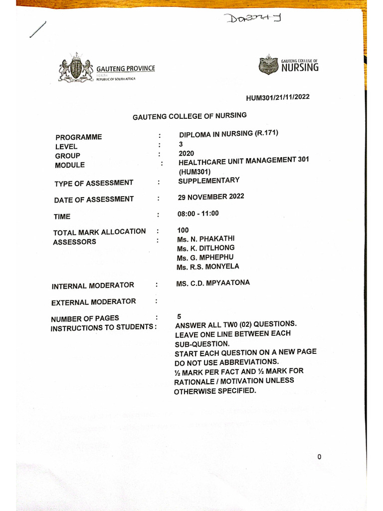 HUM Question Papers. | PDF