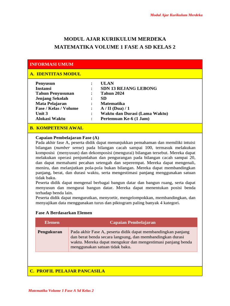 Modul Matematika | PDF