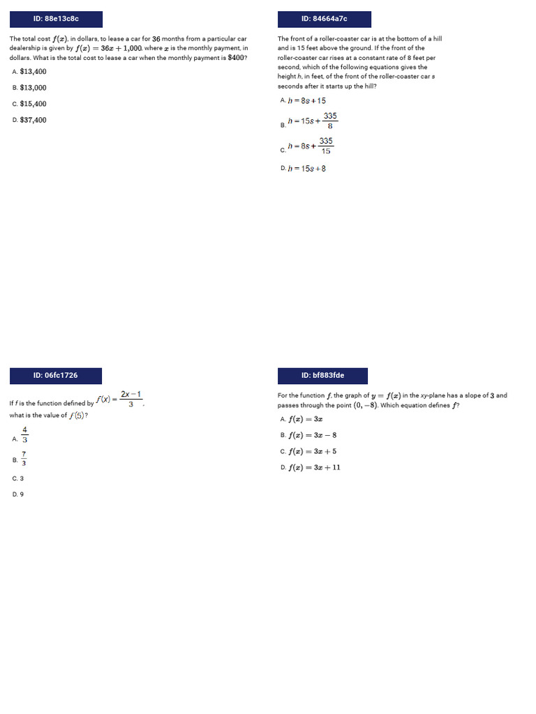 Linear Function | PDF