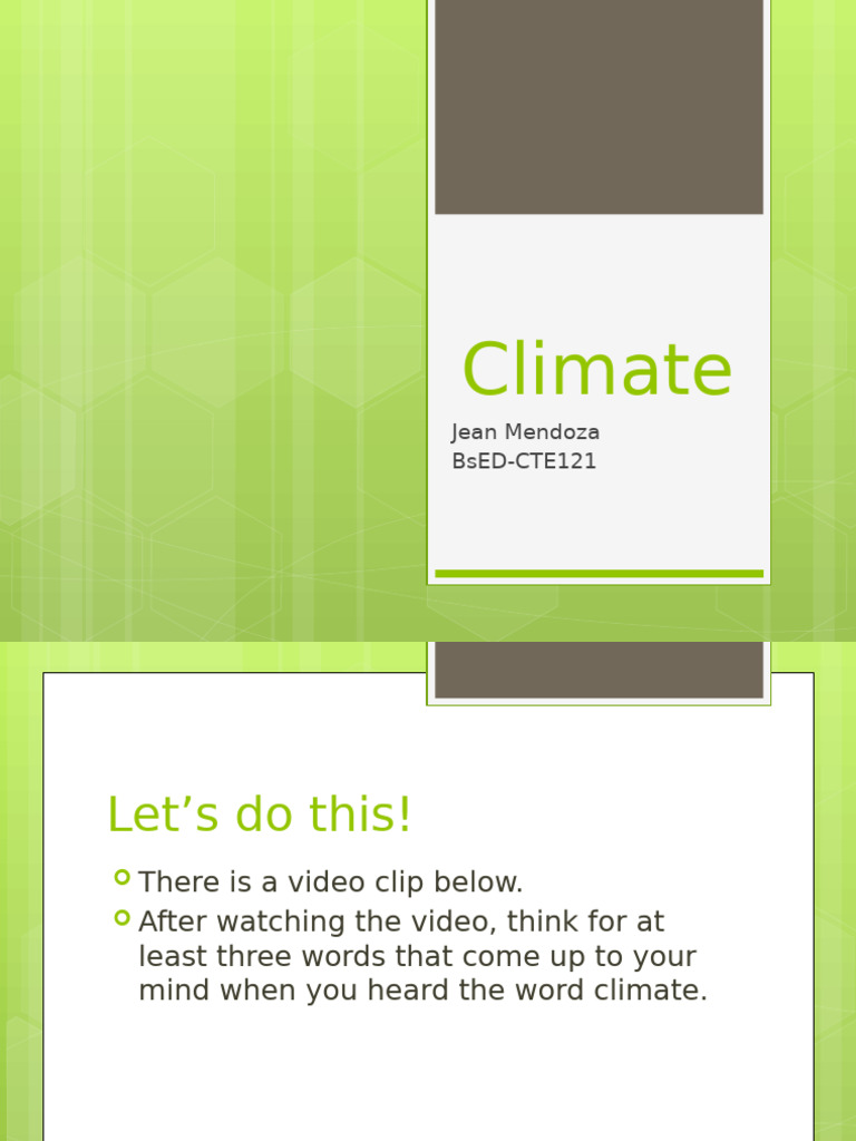 Climate Change PPT For Demo | PDF