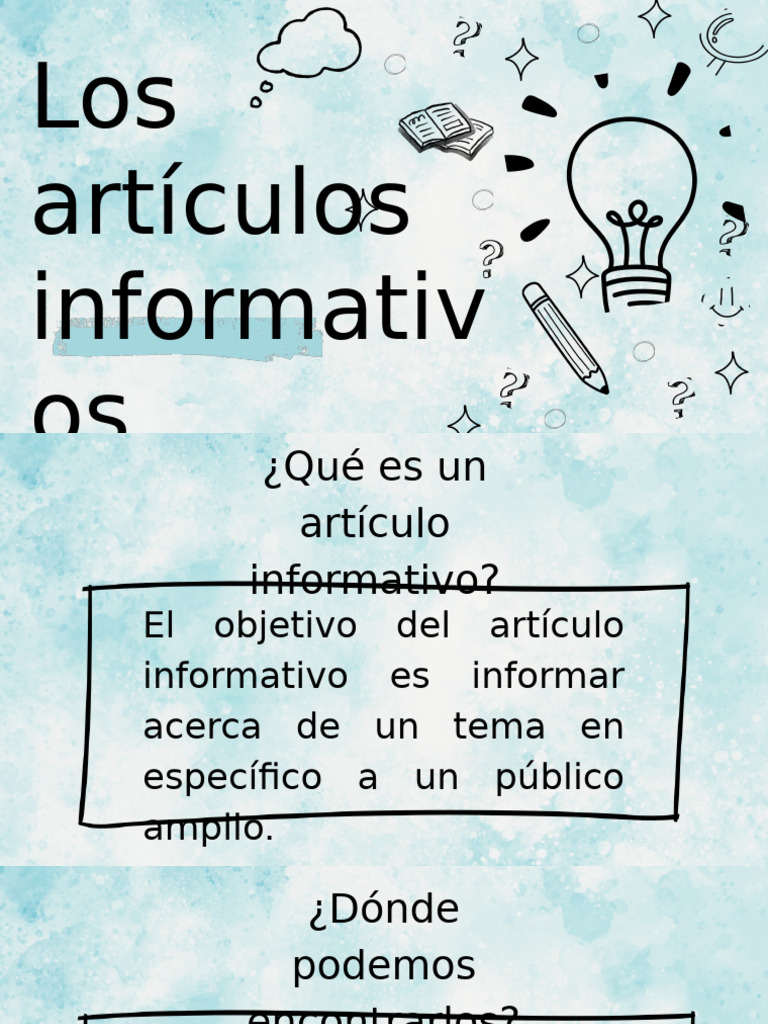 Los Artículos Informativos | PDF