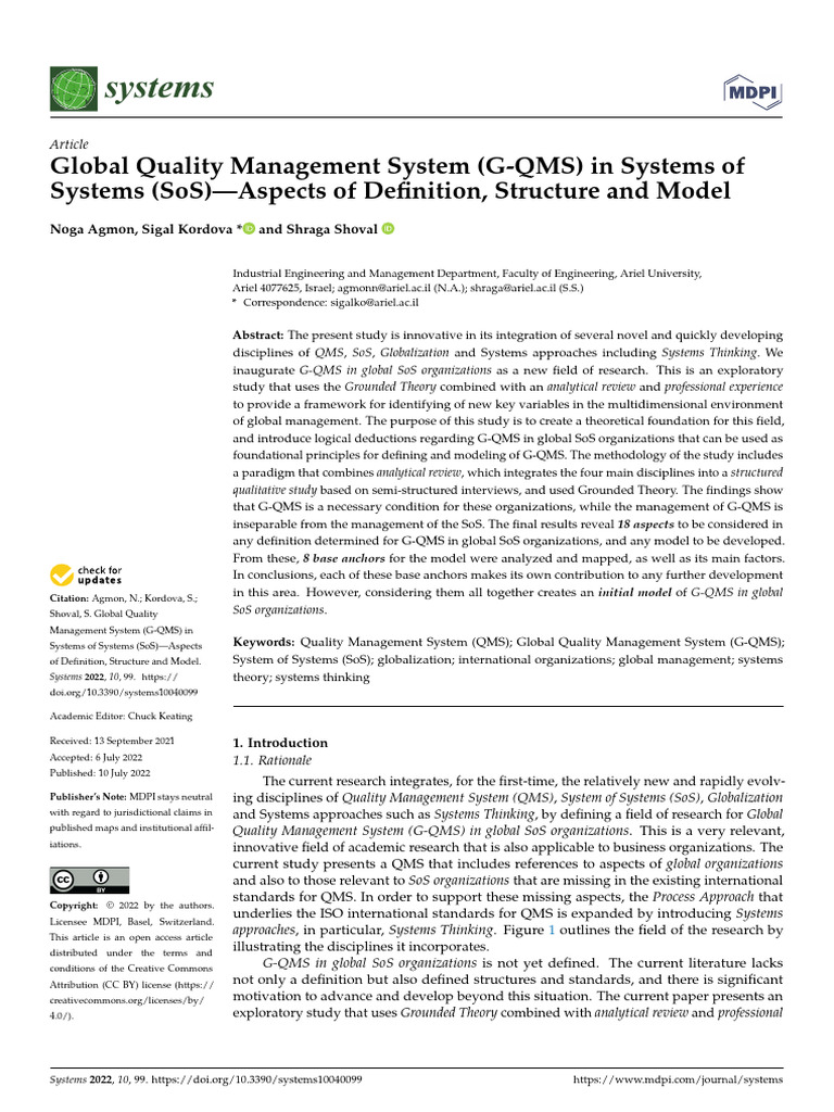 Global Quality Management System G-QMS in Systems | PDF | Quality ...