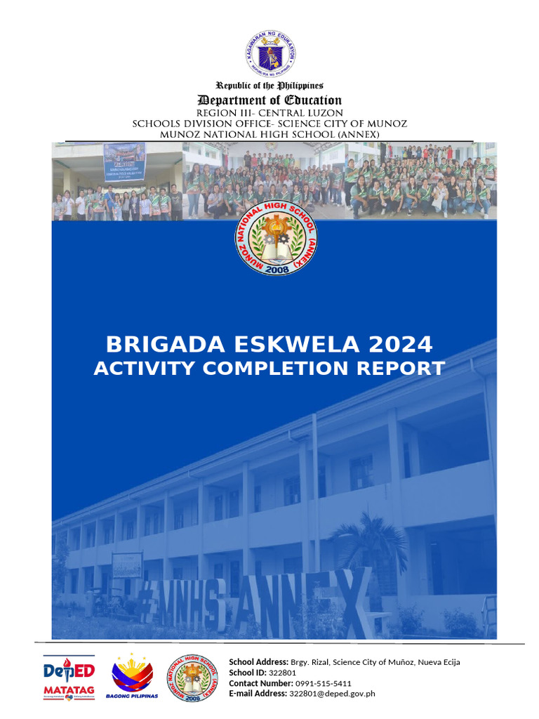 Informe de Brigada Eskwela 2024 | PDF