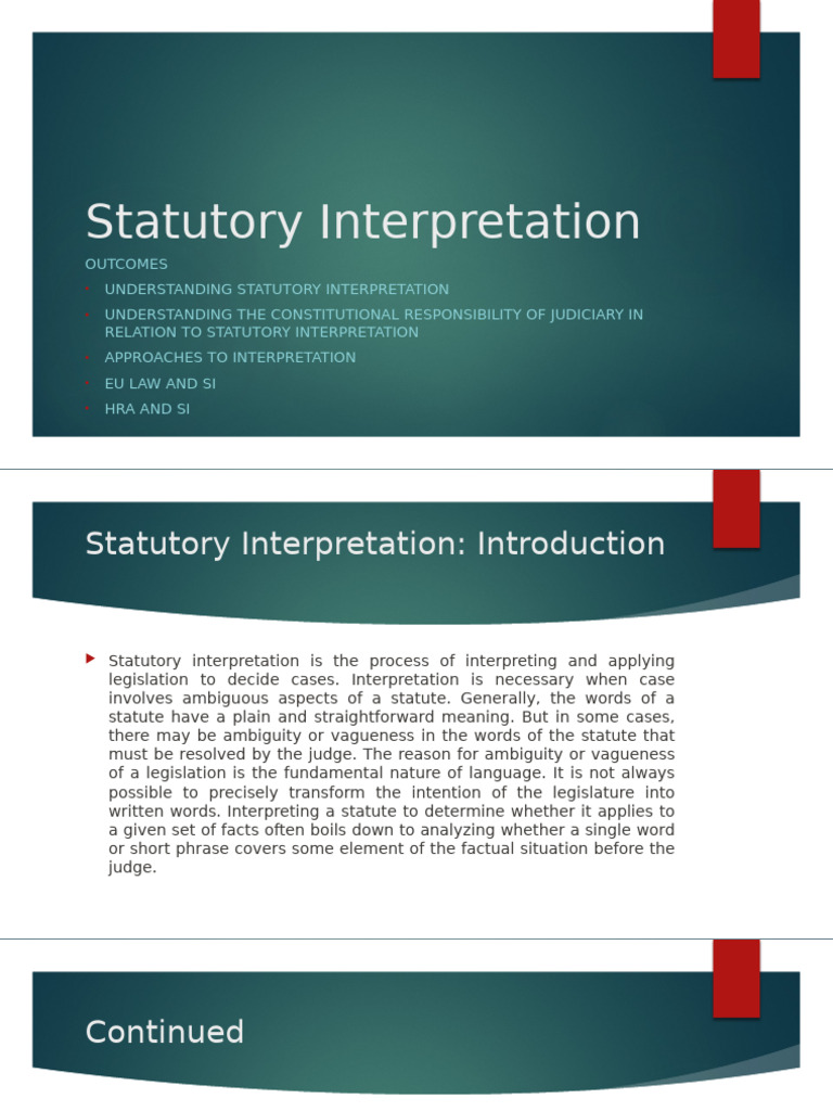 Statutory Interpretation Slides-2 | PDF