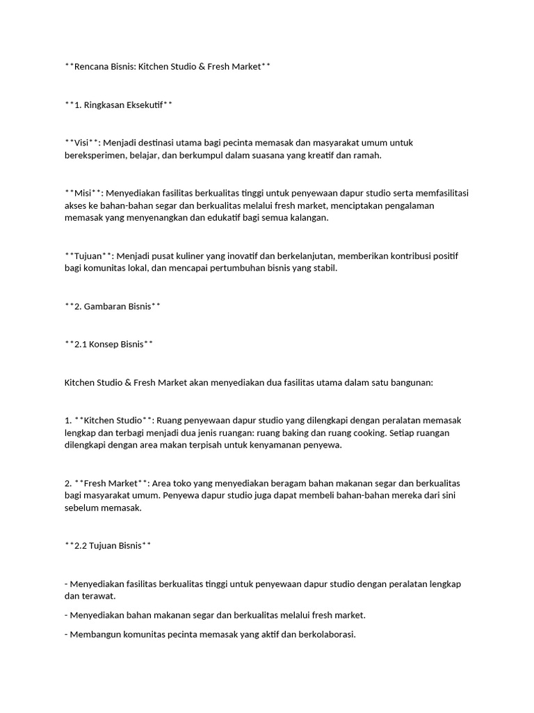 Rencana Bisnis Pdf