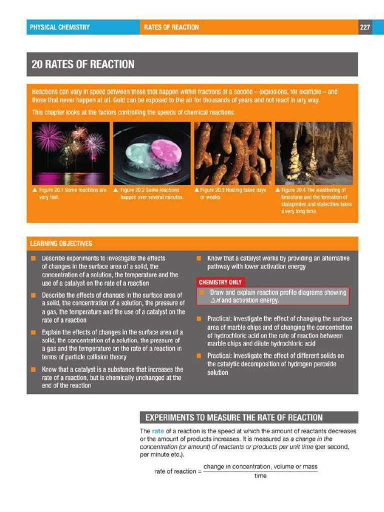 Unit 3 - 20 - Rates of Reactions | PDF
