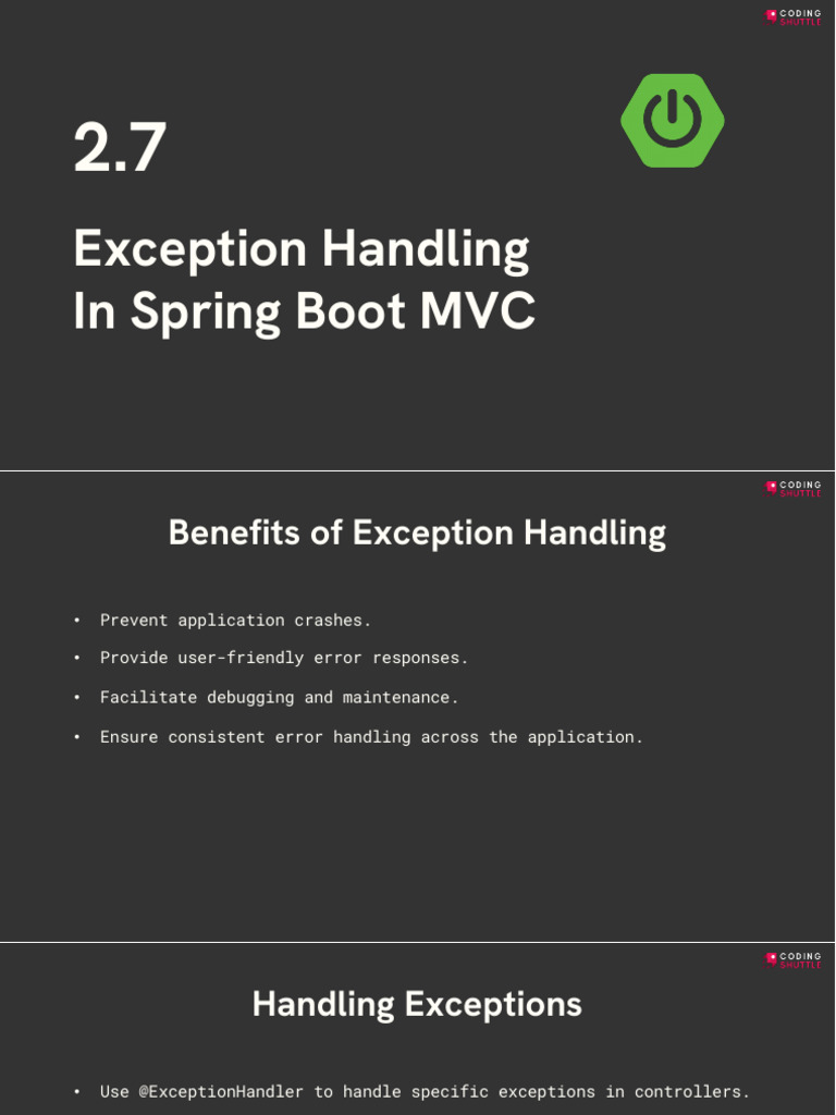 2 7 Exception Handling 518487cd4e @devggn | PDF