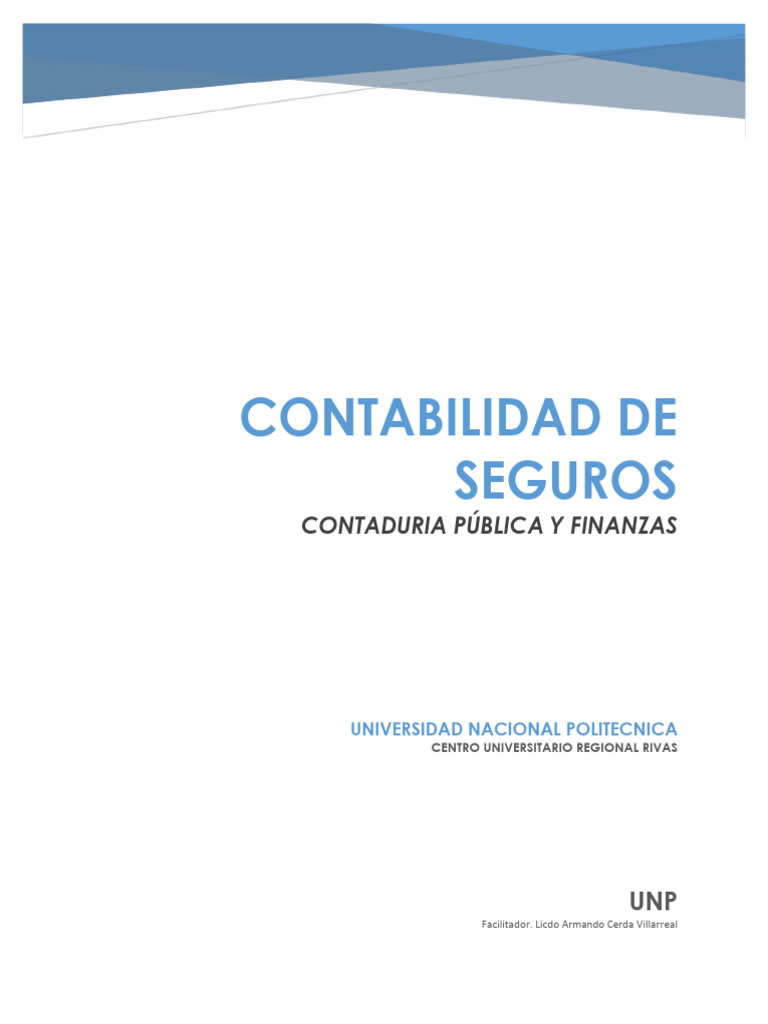 Contabilidad de Seguros: Guía Completa | PDF | Póliza de seguros | Seguro