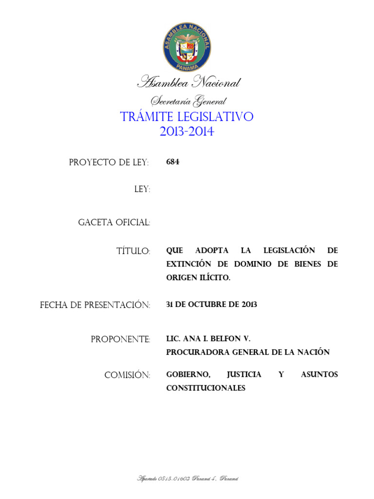 Ley de Extinción de Dominio en Costa Rica | PDF | Crímenes | Crimen y ...