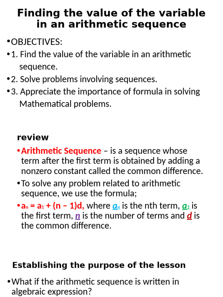 Finding The Value of The VariableSolving Problems | PDF