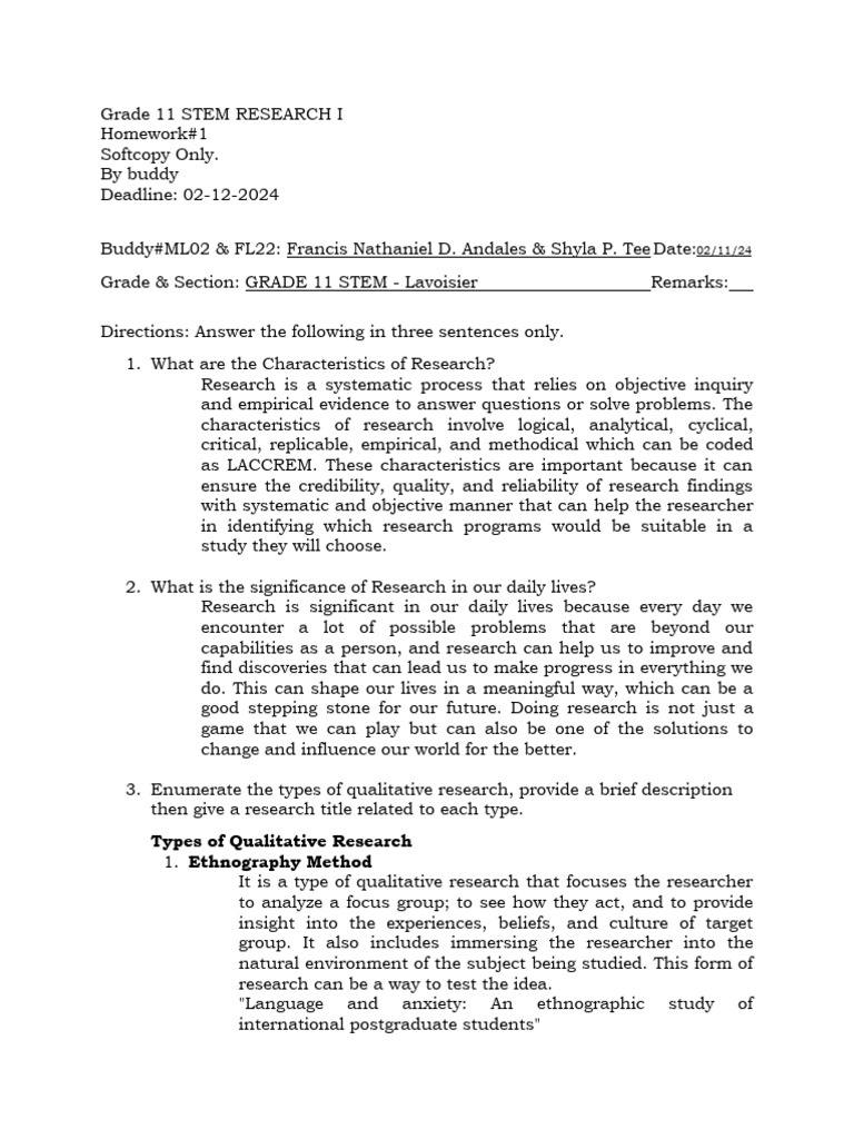034 Research 1 Homework Buddy ML02 FL22 | PDF