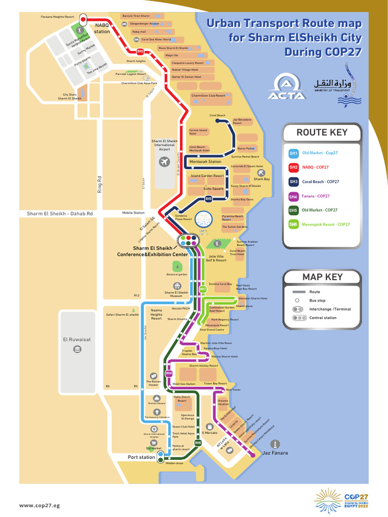 Cop27 Sharm Transport-Map | PDF | Hospitality Industry | Hotel