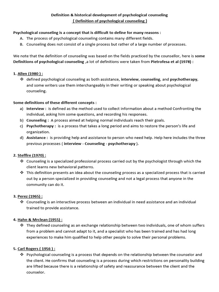 Copy Psychological Counseling | PDF