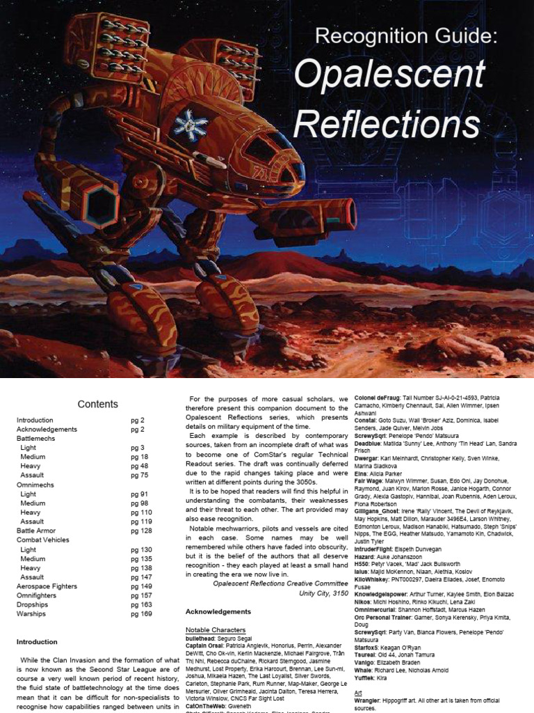 Recognition Guide - Opalescent Reflections | PDF