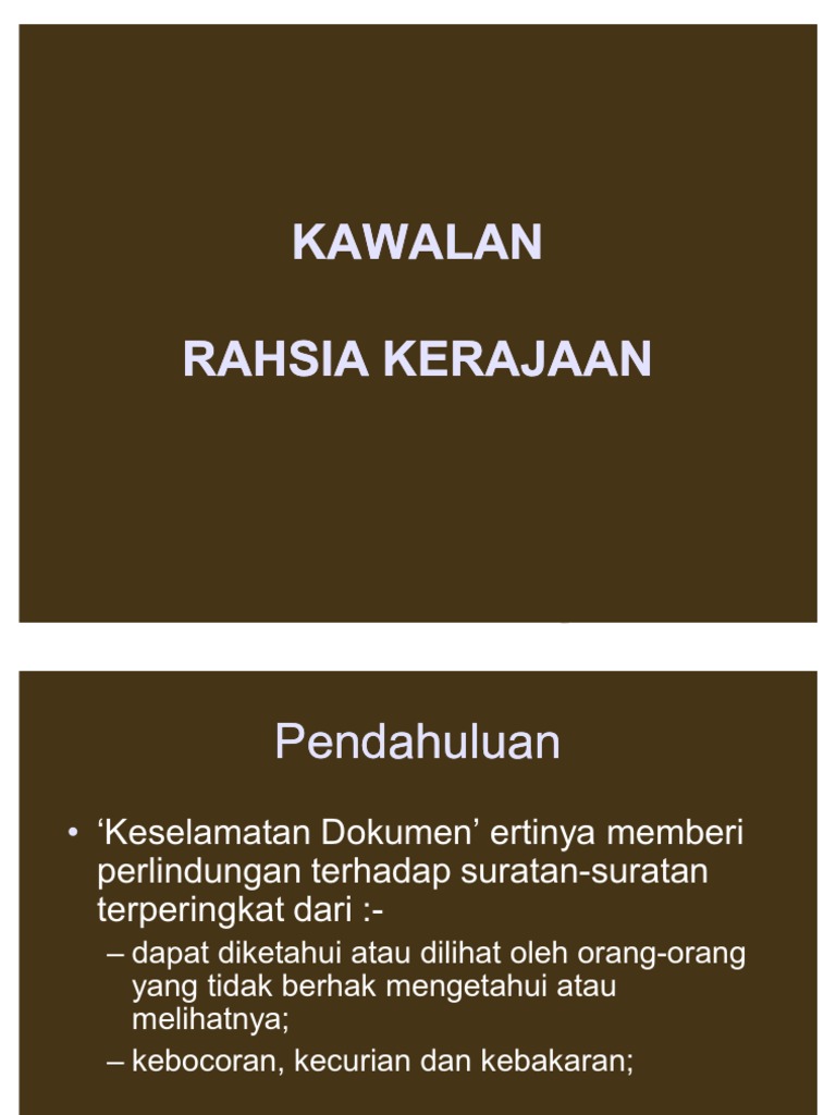Rahsia Kerajaan dan Maklumat Terperingkat | PDF | Komputer