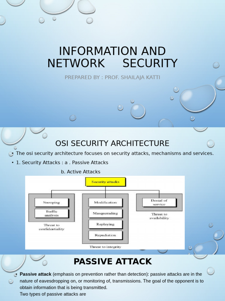 Information and Network Security: Prepared By: Prof. Shailaja Katti | PDF