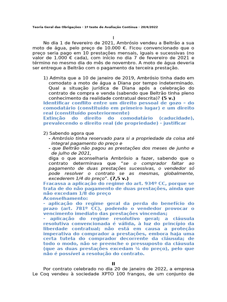 TGO Teste 1 CC | PDF