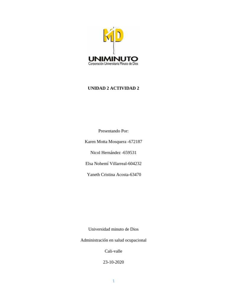 Unidad 2 Actividad 2 | PDF